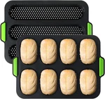 Set Of 2 Silicone Baguette Pan, Nonstick French Bread Bake Mold, 8 Gutter Perfor. Fixed Price $31.99.