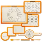 Silicone Baking Square Round Set Of 10 Guy.dre.mat. Fixed Price $47.22.