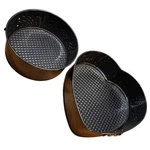 Tin Non-stick Spring Form Loose 9" Heart-shaped And 7" Round Baking Cake Pans. Fixed Price $15.00.