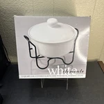 White Elements 1.5 Qt. Covered Baking Dish With Warming Rack Nib. Fixed Price $26.99.