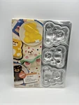 Vtg 1991 Wilton Mini Bears Cake Pan 6 Cavity Brownies Gelatin #2105-4497 Nos. Fixed Price $13.99.