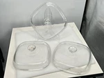 Corning Glass Pyrex Square Replacement Lid A12C A-12-C For 4 Qt, 5 Skillet. Fixed Price $9.95.