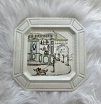 Grasslands Road Dachshund Patisserie Square Tidbit Trinket Dish 8". Fixed Price $17.99.