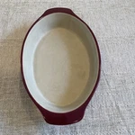Pampered Chef Fh Collection Stoneware Cranberry Gratin Oval 9 1/2 210205. Fixed Price $18.50.