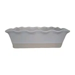 New Mary & Martha Fresh Joy Loaf Bread Pan Ruffles White Ceramic Cream Base. Fixed Price $38.00.