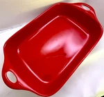 Corningware Creations Stoneware Ruby Red Baking Casserole Dish 4QT 9X13" Heavy. Fixed Price $49.99.