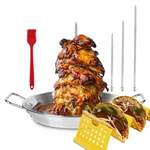 Vertical Skewer Pan Stainless Steel Gyro Spit Shawarma Stand 8" 10" 12" Stick. Fixed Price $39.71.