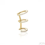 14K Gold 0.35 Ct Natural Diamond Triple Cuff No Piercing Fine EARRING-1 Pc. Fixed Price $1547.10.