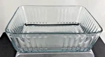 New Anchor Hocking 2.75 Qt 11 Cup Ribbed Glass Baking Dish Clear 9.75" X 7.75". Fixed Price $11.95.