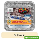 Aluminum Cake Pan Set W/ Lids 8 Inch Square Disposable Baking Tray 3 Count New. Fixed Price $57.88.