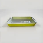 Pyrex Rectangular Glass Baking Dish Green White Ovenware Kitchen Cookware. Fixed Price $25.00.