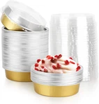 Beasea Disposable Pie Tins 4 Inch, 50 Pack Mini Tart Pans With Lids, 8 Oz Golden. Fixed Price $33.48.