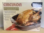 Circulon Nonstick Roasting Pan Roaster With Built Rack 18" X 15 Gray New. Fixed Price $29.99.