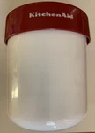 Ceramic Utensil Crock White With Maroon Or Burgundy Rim. Fixed Price $25.99.