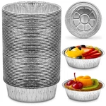 100 Pcs Disposable Egg Tart - 3" Aluminum Mini Pie Tins, Durable Material,. Fixed Price $14.18.