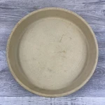 The Pampered Chef Round Deep Dish Baker Stoneware 11" Family Heritage Pizza Pan. Fixed Price $17.50.
