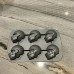 Crofton Silicone Six (6) Insert Football Helmet Bakeware 2WGJ. Fixed Price $9.99.
