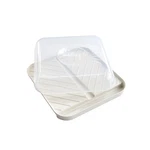 Nordic Ware Medium Slanted Bacon Tray With Lid. Fixed Price $20.00.