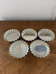 Five Vintage Gobel France Tinned Steel Fluted Tartlet Pans 307 And 1188, 4. Fixed Price $26.95.