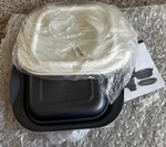Tupperware Ultra Pro Square Oven Casserole Pan W/cover 2QT. Smoke Grey New. Fixed Price $79.99.