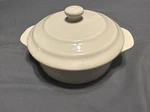Martha Stewart Stoneware White 5 Inch Casserole With Lid Microwave Safe. Fixed Price $19.99.