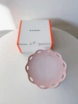 Creuset Fleur Lace Cake Stand Shell Pink 6.75". Fixed Price $75.00.