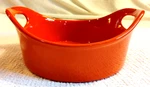 Rachael Ray 1.5 Quart Orange Stoneware Casserole Dish W/ Handles H016S *euc. Fixed Price $12.00.