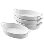 Bruntmor Oval Au Gratin Baking Dishes Set Of 4 8X5 Ceramic Lasagna Pan White New. Fixed Price $25.64.