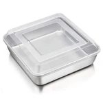 P&p Chef Square Baking Cake Pan With Lid, Stainless Steel 8 Inch, Silver. Fixed Price $18.91.