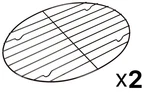 Fox Run Non-stick Oval Roasting/cooling Rack (2-PACK). Fixed Price $17.61.