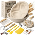 Wood Pulp Banneton Bread Proofing Baskets Set, 9" Round 1KG Sourdough. Fixed Price $54.35.
