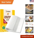Multi-purpose Non-stick Parchment Paper Sheets 200PCS 9X13 For Baking & Beyond. Fixed Price $35.99.