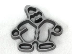 Vintage Nordic Ware Rosette Iron Mold Cast Aluminum Santa/clown. Fixed Price $9.99.