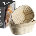 Bread Banneton Proofing Basket Set 2 Oval 10X6 Inch Sourdough Rising.... Fixed Price $31.18.