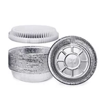 (60 Pack) Premium 7-INCH Round Foil Pans With Plastic Dome Lids Heavy Duty .... Fixed Price $30.68.