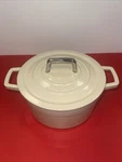 Martha Stewart Collection Enameled Cast Iron Casserole Dutch Oven 3 Quart Pot. Fixed Price $40.00.