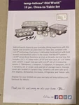 Temp-tations Old World 16 Pc Ceramic Oven-to-table Set. Fixed Price $80.00.