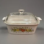 Vintage Corning Ware Persil La Sauge 7X5.5X3" Casserole Dish P4B & P4C Lid. Fixed Price $19.99.