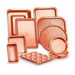Nutrichef 10-PIECE Deluxe Carbon Steel Non-stick Dishwasher Safe Bakeware Set. Fixed Price $54.99.