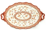 Temp-tations Oval 18" Platter Serving Tray, Spice, Fancy Handles T48801 K44225. Fixed Price $24.72.