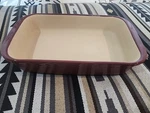 Pampered Chef Traditions Collection Stoneware 7X11X2, Cranberry. Fixed Price $39.99.