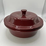 Pampered Chef 1132 Cranberry Stoneware Covered Dutch Oven 1.5L/6 Cup. Fixed Price $28.95.