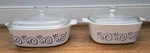 Corningware Casserole Baking Dish Set Of Oceanview 2L A-2-B 1.5L A-1.5-B Lids. Fixed Price $49.95.