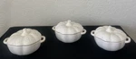 Anthropologie Speckled Stoneware Single Serve Pumpkin Cocottes-set Of 3. Fixed Price $85.00.