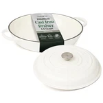 Larder & Vine Enameled Cast Iron Braiser 3.6 Qt Pan With Lid White. Fixed Price $184.17.