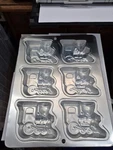 Wilton 6 Mini Train Engines Locomotive Rail Road Fun Shape Cake Pan 4499 SP2. Fixed Price $9.50.