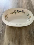 Woodhill By Citation 10" Oval Stoneware Serving Bowl Blue And Yellow Flowers.. Fixed Price $20.00.