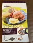 Mastrad Macaron Kit, Baking Mat, Bag, Clip, 6 Nozzles, Cleaning Brush, 8 Recipes. Fixed Price $20.00.