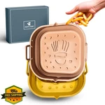 Party Port Air Fryer Liners Golden Yellow Mocha Mousse 9IN. Fixed Price $34.99.