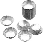 Tosnail 50 Pieces Aluminum Egg Tart Mold Small Tin Mini Cupcake Cake.... Fixed Price $19.45.